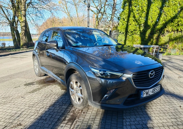 Mazda CX-3 cena 59900 przebieg: 124900, rok produkcji 2018 z Wolsztyn małe 79